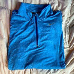 Light Blue Nike Running Q-Zip